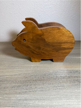 VTG House of Myrtlewood Wooden Pig Napkin Holder